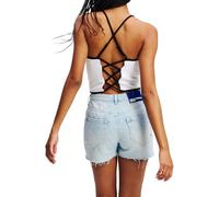 KARL LAGERFELD JEANS, Femme, Débardeur À Bordures Contrastées, Coupe Moulante, Blanc, M