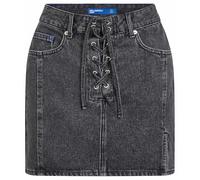 Karl Lagerfeld Jeans Femme Denim Lace Up Mini Skirt Washed Black M