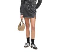 Karl Lagerfeld Jeans Femme Denim Lace Up Mini Skirt Washed Black S
