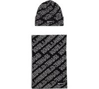 Karl Lagerfeld Jeans, Femme, Monogramme Écharpe Bonnet Gp, Noir, One size