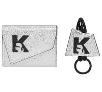 Karl Lagerfeld Jeans, Femme, Porte-Clés Geo À Deux Volets, Coffret Cadeau Brillant, Argent, One Size