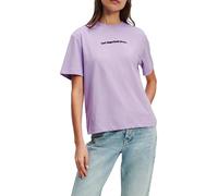 KARL LAGERFELD JEANS Femme Regular Blur Logo T-Shirt Lavendula S
