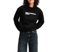 KARL LAGERFELD JEANS, Femme, Sweat À Logo Essential, Coupe Régulière, Noir, XL