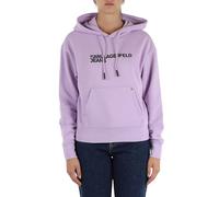 Karl Lagerfeld Jeans Femme Sweat À Capuche avec Logo Essentail Coupe Régulière, Violet, S
