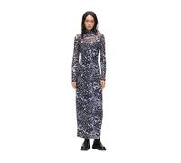KARL LAGERFELD JEANS Femme Robe À Imprimé Lumières en Maille À Manches Longues Coupe Moulante, Multicolore, XS