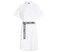 KARL LAGERFELD JEANS Femme Robe Chemise en Popeline Coupe Régulière, Blanc, L