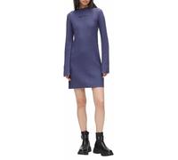 Karl Lagerfeld Jeans Femme Robe en Maille Plissée Coupe Régulière, Bleu, XS