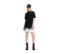 KARL LAGERFELD JEANS, Femme, Robe T-Shirt À Logo, Coupe Régulière, Noir, L