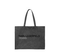 KARL LAGERFELD JEANS Femme Sac Cabas Essential Logo Noir, One size
