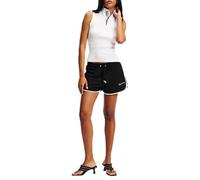 KARL LAGERFELD JEANS Femme Short De Sport À Bordure Coupe Régulière, Noir, S