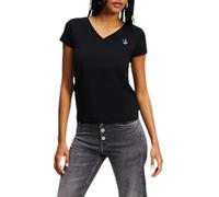 Karl Lagerfeld Jeans Femme Slim Short Sleeve Logo Tee T-Shirt, Noir, XS EU