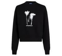 Karl Lagerfeld Jeans Femme Sweat À Logo Fleuri Coupe Régulière, Noir, M