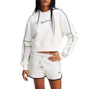 Karl Lagerfeld Jeans, Femme, Sweat À Passepoil Court Et Relaxé, Coupe Relaxée, Blanc, S