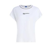 KARL LAGERFELD JEANS, Femme, T-Shirt À Logo Drapé, Coupe Régulière, Blanc, M
