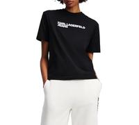 KARL LAGERFELD JEANS Regular Short Sleeve Essential Tee T-Shirt, Noir, XS Femmes
