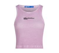 Karl Lagerfeld Jeans Washed Ribbed Sleeveless T-shirt Violet S Femme