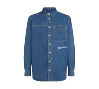 KARL LAGERFELD JEANS Homme Chemise en Jean Régulier Coupe Régulier, Bleu, S