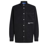 KARL LAGERFELD JEANS Homme Chemise en Jean Régulier Coupe Régulier, Noir, S