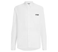 KARL LAGERFELD JEANS Homme Chemise en Popeline Coupe Régulière, Blanc, L