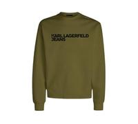 KARL LAGERFELD JEANS Homme Sweat À Logo Essential Coupe Régulière, Vert, M