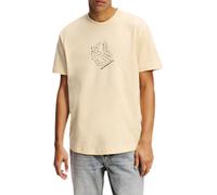 KARL LAGERFELD JEANS, Homme, T-Shibori À Manches Courtes Et Ourlet Incurvé, Coupe Régulière, Brun, XS
