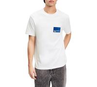 Karl Lagerfeld Jeans, Homme, T-Shirt À Manches Courtes Avec Logo Encadré, Coupe Régulière, Blanc, XL