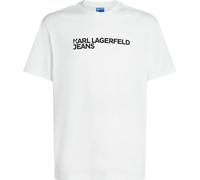 KARL LAGERFELD JEANS, Homme, T-Shirt À Manches Courtes avec Logo Essentiel, Coupe Régulière, Blanc, L