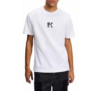 KARL LAGERFELD JEANS Regular Short Sleeve Logo Tee T-Shirt, Blanc, XL Hommes