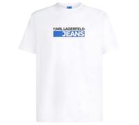 KARL LAGERFELD JEANS, Homme, T-Shirt Slim À Manches Courtes avec Logo, Coupe Slim, Blanc, L
