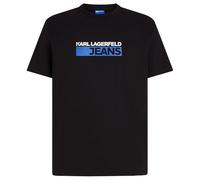 Karl Lagerfeld Jeans, Homme, T-Shirt Slim À Manches Courtes avec Logo, Coupe Slim, Noir, L