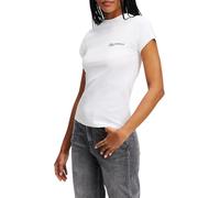 Karl Lagerfeld Jeans Slim Short Sleeve Logo Tee T-Shirt, Blanc, M Femmes