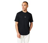 Karl Lagerfeld Jeans Men Regular Curved Hem Slub T-Shirt Black XL
