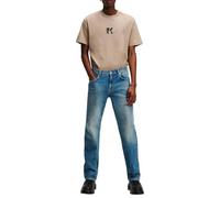 Karl Lagerfeld Jeans Men Straight Denim Visual Washed Mid Blue 2832