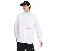 KARL LAGERFELD JEANS Regular Woven Shirt Chemise en Tissu, Coupe Classique, Blanc, Medium Hommes