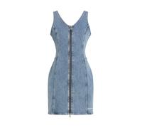 Karl Lagerfeld Jeans Femme Robe en Jean Col V Coupe Régulière, Bleu, S