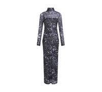 Karl Lagerfeld Jeans Femme Robe À Imprimé Lumières en Maille À Manches Longues Coupe Moulante, Multicolore, S