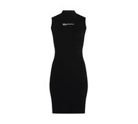 KARL LAGERFELD JEANS Femme Robe en Maille sans Manches À Col Montant Coupe Moulante, Noir, S
