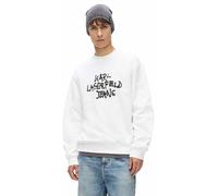 KARL LAGERFELD JEANS, Sweat-Shirt Graffiti régulier pour Homme, Coupe Droite, Blanc, M, Blanc., M