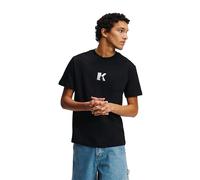 Karl Lagerfeld Jeans T-shirt homme à manches courtes Logo K coupe régulière Noir L