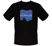 Karl Lagerfeld Jeans, T-Shirt Homme À Manches Courtes avec Logo Cube, Coupe Régulière, Noir, L