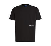 KARL LAGERFELD JEANS T-Shirt 'KARLISM' aqua / noir / blanc, Taille M