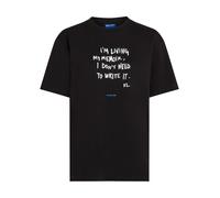 KARL LAGERFELD JEANS T-shirt noir / blanc, Taille L