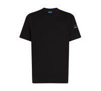 KARL LAGERFELD JEANS Homme T-Shirt À Manches Courtes avec Patch en Caoutchouc Coupe Régulière, Noir, M