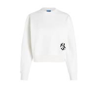 KARL LAGERFELD JEANS, Women's, Monogram Logo Sweat, Regular Fit, Blanc, S Femme