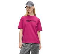 Karl Lagerfeld Jeans, Women's, Short Sleeve Essential Logo Tee, Regular Fit T-Shirt, Rose, S Femmes