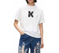 Karl Lagerfeld Jeans B1w17055 Short Sleeve T-shirt Blanc XL Femme