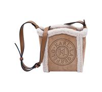 Karl Lagerfeld - K/Circle Small Shearling Shoulderbag - Femme - Sacs - Beige - Taille: ONE Size