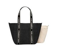 Karl Lagerfeld - K/Essential Sac en raphia - Femme - Sacs - Noir - Taille: ONE Size