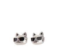 Karl Lagerfeld - K/Ikonik 2.0 Choupette Studs - Femme - Accessoires - Gris - Taille: ONE Size