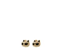 Karl Lagerfeld - K/Ikonik 2.0 Pave Choupette Studs - Femme - Accessoires - Jaune - Taille: ONE Size